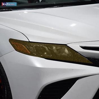 O Farol do carro Película Protetora Transparente Preto TPU Adesivo Para Toyota Camry 2019 2020 2018 XV70-NEM XV50 Acessórios