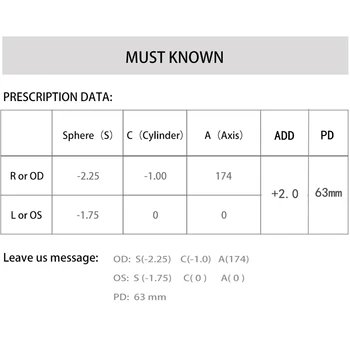 1.56 1.61 1.67 Índice Multifocal Progressiva Lentes de Prescrição Óptica Miopia ou Hipermetropia Resistência Óculos com Lente de ADICIONAR