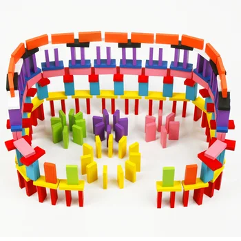 100/300/500pcs Crianças Brinquedos de Madeira Tipo arco-íris Domino Blocos de Kits para Crianças, Dominós, Jogos de Montessori Brinquedos Educativos