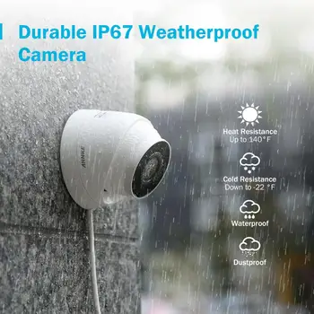 ANNKE 4PCS Ultra HD 5MP POE Camera IP Exterior à prova de Intempéries de Segurança de Rede de Dome EXIR Visão Noturna Alerta de e-Mail da Câmera do CCTV do Kit
