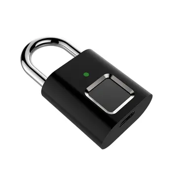 Smart impressão Digital Porta Cadeados Recarregável Fechadura da Porta de impressão digital Inteligente Cadeado USB Sem Rápida Desbloquear o Transporte da Gota