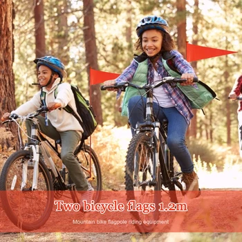 1.2 m de Bicicleta de Segurança Bandeira Triangular Crianças Bike Banner com Suporte de Montagem de Meninos Meninas rapazes raparigas Acessórios de Ciclismo