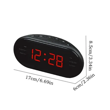 Nova AM/FM Relógio LED Eletrônica de Alarme de Relógio Digital de Mesa de Rádio Dom Home Office Suprimentos UE/EUA Plug