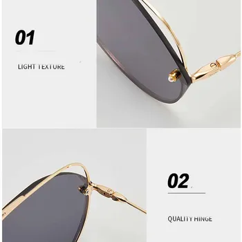 FEISHINI 2020 Celebridade Luxo Lucrativo Qualidade sem aro dos Óculos de sol das Mulheres de Marca Original Designer Vermelho Óculos de sol Feminino Vintage