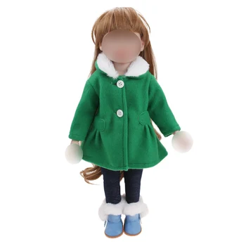 Roupas de boneca ciano lã casaco do terno preto, calças de brinquedo acessórios de ajuste de 18 polegadas de Menina boneca e 43 cm de baby dolls c733