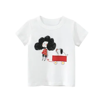Meninas T-shirt Roupas de Bebê Criança de Manga Curta Cartoon T-Shirt Tops Menino Roupas de Bebê de Algodão Garota Verão Nova Chegar 2020