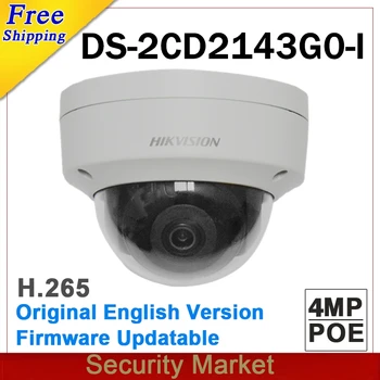 Original hikvision de vigilância DS-2CD2143G0-eu substituir DS-2CD2142FWD-eu câmera IP POE 4MP do IR da Abóbada do CCTV H265 Atualização de Firmware