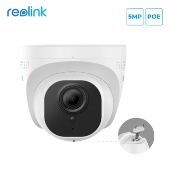 Reolink RLC-520 PoE Camera IP 2560 x 1920 5MP Cúpula de Segurança ao ar livre Câmera de Vigilância de Vídeo de CFTV visão noturna Com Slot de Cartão SD