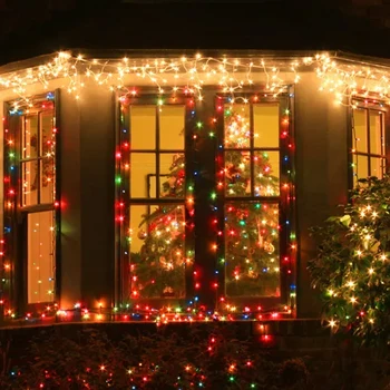 Luz da corda LED Árvore de Natal de Fadas Luz Impermeável Aplicativo de Controle Remoto do Home Garden Party Decoração ao ar livre Presente de Natal