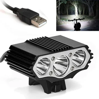 12000 Lm 3 x XML T6 LED USB Waterproof a Lâmpada Moto Bicicleta Farol de bicicleta luzes de bicicleta lâmpada de luz de ao ar livre de ciclismo#30