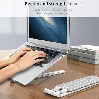 Ajustável Suporte de computador Portátil de Refrigeração Dobrável Suporte para Laptop Portátil de Envio Notebook Queda Tablet Riser Stand V6F6