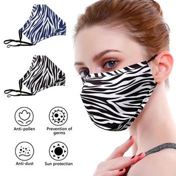 1Pcs de Algodão Leve e Respirável Boca do Cara Máscara de PM2.5 Anti Poluição da Poeira Boca Máscara com Zebra Stripe para Mulheres e Homens