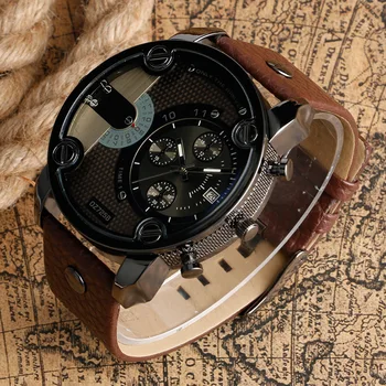 Marca de luxo Homens Relógio de Pulseira de Couro de Quartzo Relógios dos Homens Relógios Desportivos da Moda Masculina relógio de Pulso horloge mannen montres homme