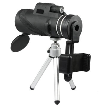 40x60 HD Monocular Telescópio de Alta Potência de Luz Baixa Visão Noturna BAK4 Spotting Scopes Telefone Móvel Telescópio Monocular Para a Caça