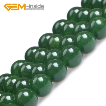 Verde Jades Suave Superfície Facetada Rodada Solta Esferas Para Fazer Jóias Esferas Vertente de 15 Polegadas Atacado 2mm-14mm DIY Pulseira Novo