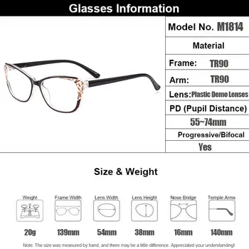 Gmei Óptico Elegante Ultraleve TR90 Oval Mulheres de Óculos com Armação Para Miopia Prescrição de Óculos com Mulheres de Óculos M1814