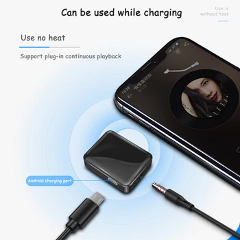JINSERTA Receptor de Bluetooth 4.0 sem Fio Adaptador para Carro com TV Fones de ouvido alto-Falantes de 3,5 mm de Áudio AUX receptor de Bluetooth