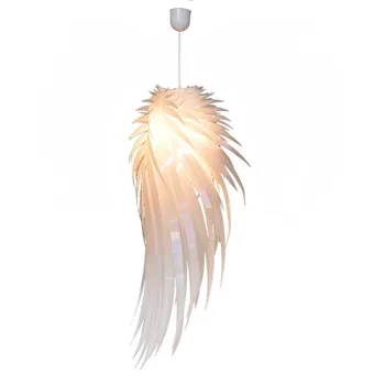 Leve como uma Pena da Asa do anjo Branco Lustre Luz Decorativa para o Hotel, Sala de estar, Sala de Jantar E27 Criativo Lâmpada 38*85CM