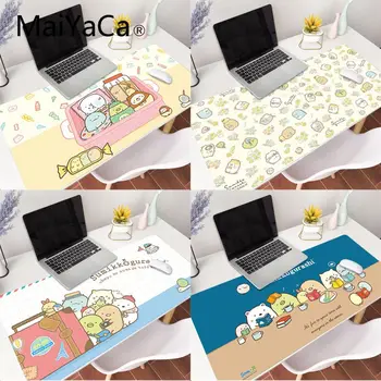MaiYaCa Cartoon Japão Sumikko Gurashi tapete de rato Gaming Mouse Pad Grande Fecho de Borda do Teclado 90x40cm Deak Tapete para Cs Ir LOL