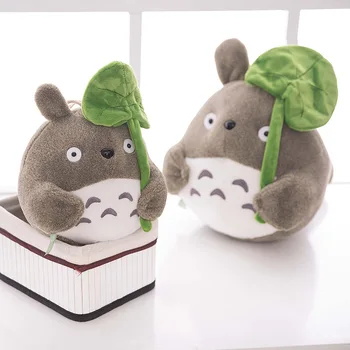 Totoro Brinquedos De Pelúcia Macia Pelúcia Animais, Anime, Desenhos Animados Folha De Lotus Totoro Travesseiro Almofada De Chinchilas Crianças De Aniversário, Presente De Natal