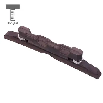 Tooyful 114mm Rosewood Ajustável Bandolim Ponte para Banjo, Bandolim Substituição