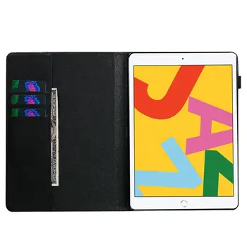 Smart Flip Case Para o iPad de 10.2 Polegadas 2019 IPad de 7ª Geração 2019 A2200 Tampa Funda Tablet de Moda Pintada unicórnio Coruja Caso do Suporte