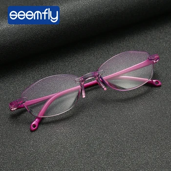 Seemfly Vermelho Retro sem moldura, Quadro de Anti-Luz azul Óculos de Leitura Mulheres Presbiopia Óculos de Dioptria +1.0 +1.5 +2.0 +2.5 +3.5