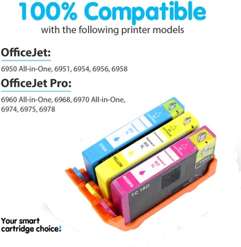 Befon 903XL Cartucho de Tinta Compatível Substituição para HP 903 HP903 para HP Officejet Pro 6950 6970 6760 de tampa All-in-one Impressora Jato de tinta