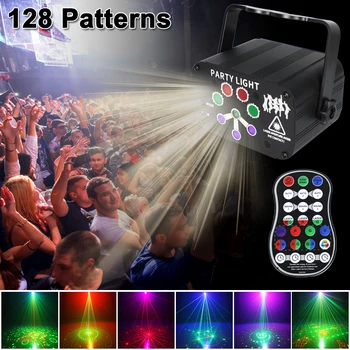 Multifunções Luzes da Fase de Novo DJ da Discoteca Luz Laser USB de Recarga sem Fio de Controlo de Terceiros Efeito de Luz para a Casa de Férias de Natal