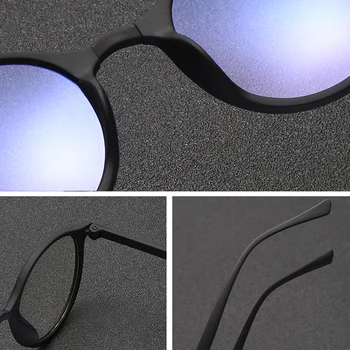 2021 Moda Anti Luz Azul Óculos Mulheres Homens Computador Óculos Vintage Rodada Limpar Lente De Óculos Óptico De Armações De Óculos