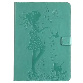 Moda de impressão Stand da menina dos desenhos animados PU bolsa em couro para Samsung galaxy tab 9,7 SM-T555 T550 T555 9,7