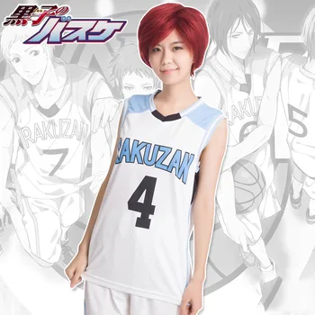 Anime Kuroko no Basuke Cesta de Cosplay Rakuzan Uniformes Escolares Akashi Seijuro Homens Jersey Sportswear T-shirt, Shorts Traje Definido