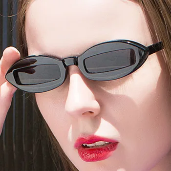 Novo Óculos Estilo Olho De Gato Bonito Sexy Marca De Óculos Designer De Verão Retrô Pequeno Quadro Preto Vermelho Cateye Óculos De Sol