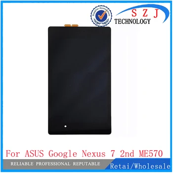 Novo de 7 polegadas Para ASUS Google Nexus 7 2º ME570 ME571 gen 2013 Tela LCD Touch screen Digitador Preto Assembleia Frete Grátis