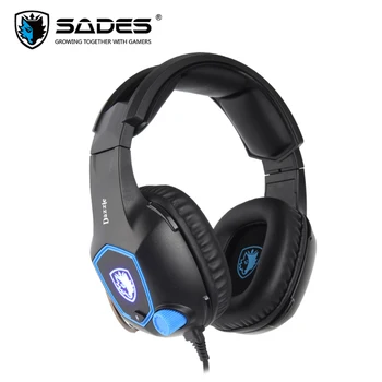 SADES Deslumbrar Fone de ouvido para Jogos Fones de ouvido USB 7.1 Virtual Surround Sound Cabeça Mole Para PC/Laptop/Gamer
