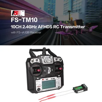 Flysky FS-TM10 FS-i6X 10CH 2.4 GHz AFHDS RC Transmissor de Rádio Modelo de Controlador Remoto do Sistema com FS-IA6B Receptor