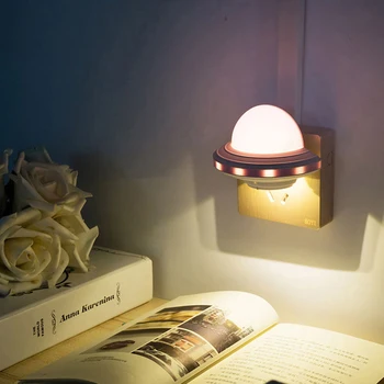 Controle Remoto inteligente da Luz da Noite Plug-Diodo emissor de luz no Quarto da Lâmpada de Cabeceira Luminosa da Lâmpada de Alimentação da Lâmpada pode ser escurecido