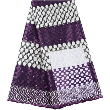 Renda francesa tecidos Rosa-Africana, tule tecido do laço bordado Nigéria Tecido de Renda mais Recente estilo Africano tecido de renda A1508