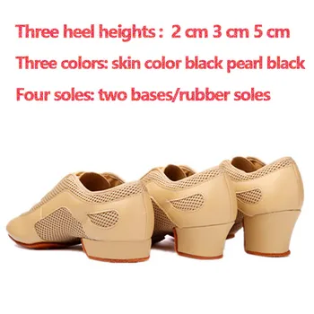 Black Tan de Couro de Dança Sapatos para Homens, Mulheres 2cm de 3,5 cm a 5 cm Calcanhar latina Salão de baile de Salsa Chacha de Dança Sapatos Jazz, Dança de Rua Sapato 46
