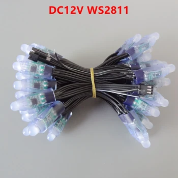 1000pcs DC5V / DC12V WS2811 IC Módulos de LED Luz da corda de 12MM Cor Completa IP68 Impermeável ao ar livre Publicidade LED módulo de Pixel