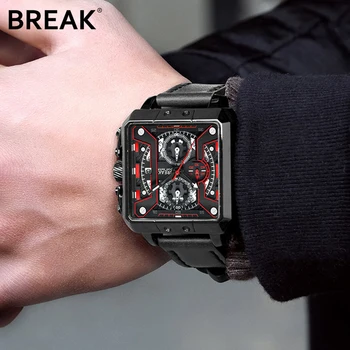 2021 Nova Mens Relógios LIGE Marca Top de Couro Cronógrafo Esporte Impermeável Data Automática do Relógio de Quartzo Para Homens Relógio Masculino