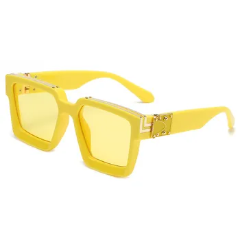 A nova safra Praça Óculos de sol das Mulheres os Homens Retro Marca de Designer de Moda 14 de Cores de Óculos de Sol Feminino UV400 Óculos de Oculos De Sol