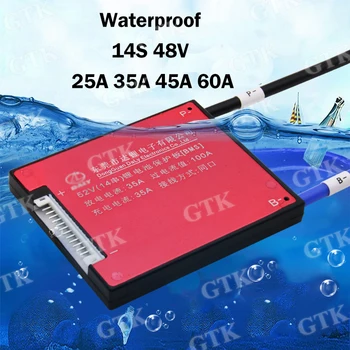 GTK personalizar 14s 51.8 v 25A 48v 35A 45A 60A 80A bateria de iões de Lítio placa de protecção de 52v 20A 30A 40A bateria de polímero de lítio BMS