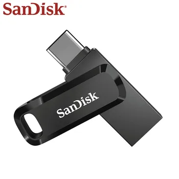 USB 3.1 Sandisk DC3 Pendrive de Alta Velocidade de 128 gb 256 GB-Tipo C de um Stick de Memória de 32GB 64GB Mini Disco de U SDDDC3 Unidade Flash USB