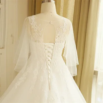 Vestido De Noiva Com Decote Em V Plus Size Simples Vestido De Noiva 2019 T442 Frete Grátis Vestido De Noiva Branco Elegante Casamento Vestidos De Trem