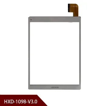 Branco novo para o ARCHOS 97 C PLATINA tablet pc capacitivo vidro da tela de toque digitador do painel de HXD-1098-V3.0 frete Grátis