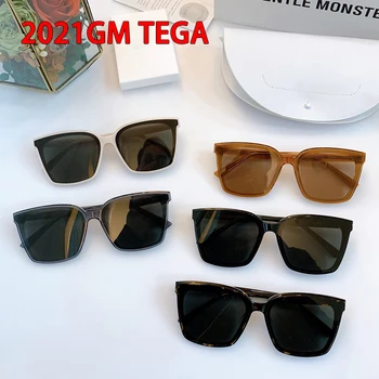 2021 de grandes dimensões Óculos de sol Para mulheres, Homens, Óculos de sol SUAVE TEGA Acetato Polarizada UV400 praça mulheres de Óculos de sol Com caixa original