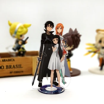 Amor Obrigado Espada de Arte Online SÃO Kirito Asuna família yui acrílico stand figura do modelo de dupla-placa lateral titular topper anime