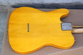 Fábrica personalizada amarelo guitarra, maple escala, pode ser personalizado conforme necessário, entrega grátis