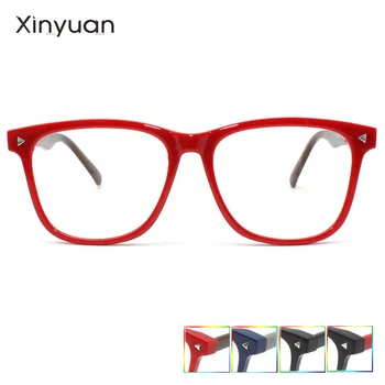 CP004 XINYUAN Vintage vermelho Óculos Óculos de Armação Mulheres Homens decoração pino de Óculos Transparente lente clara Armações de Óculos